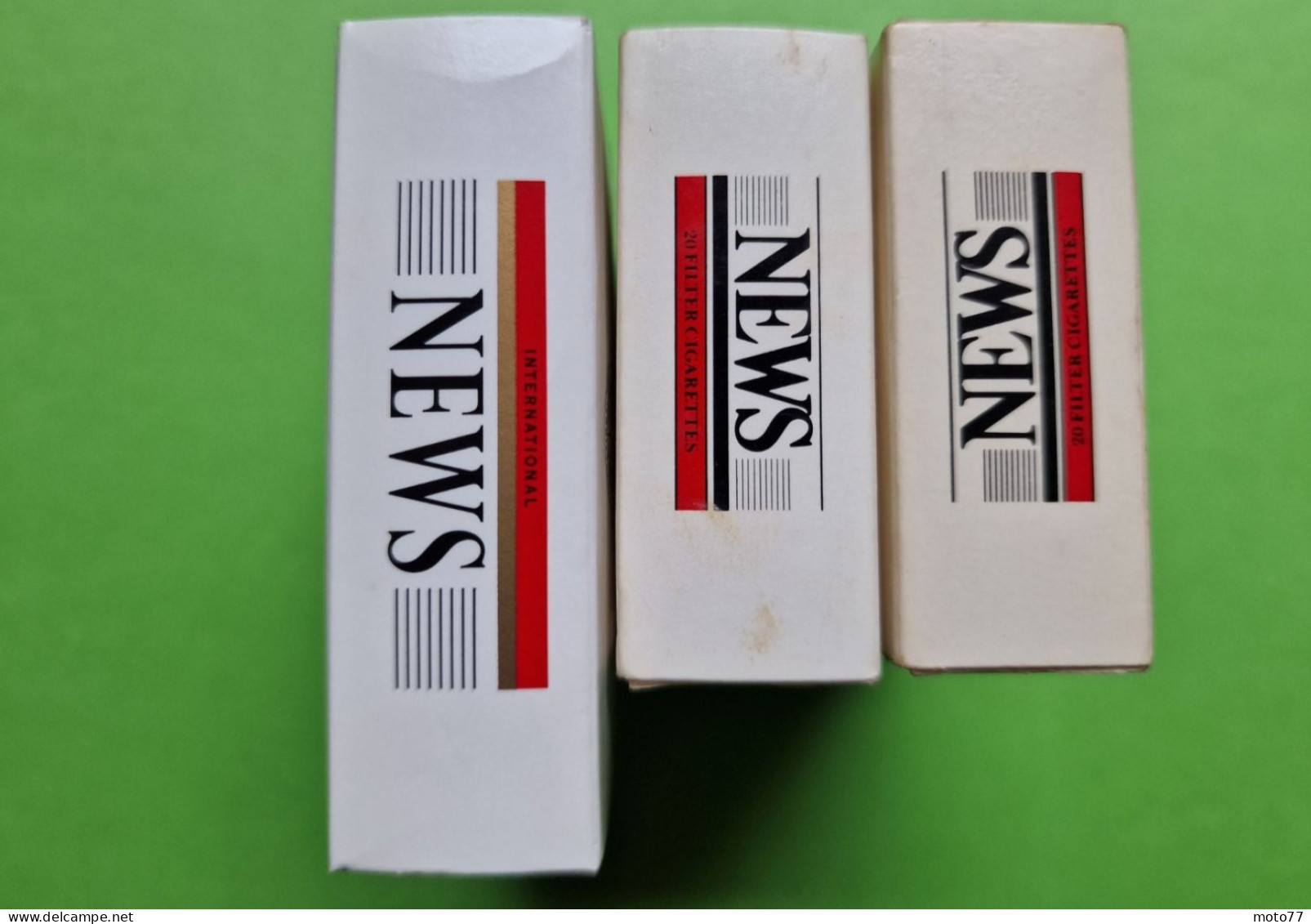 Lot 3 Anciens PAQUETS De CIGARETTES Vide - NEWS - Vers 1980 - Empty Cigarettes Boxes