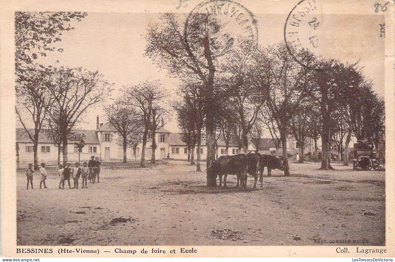 FRANCE - 87 - BESSINES - Champ De Foire Et Ecole - Carte Postale Ancienne - Bessines Sur Gartempe