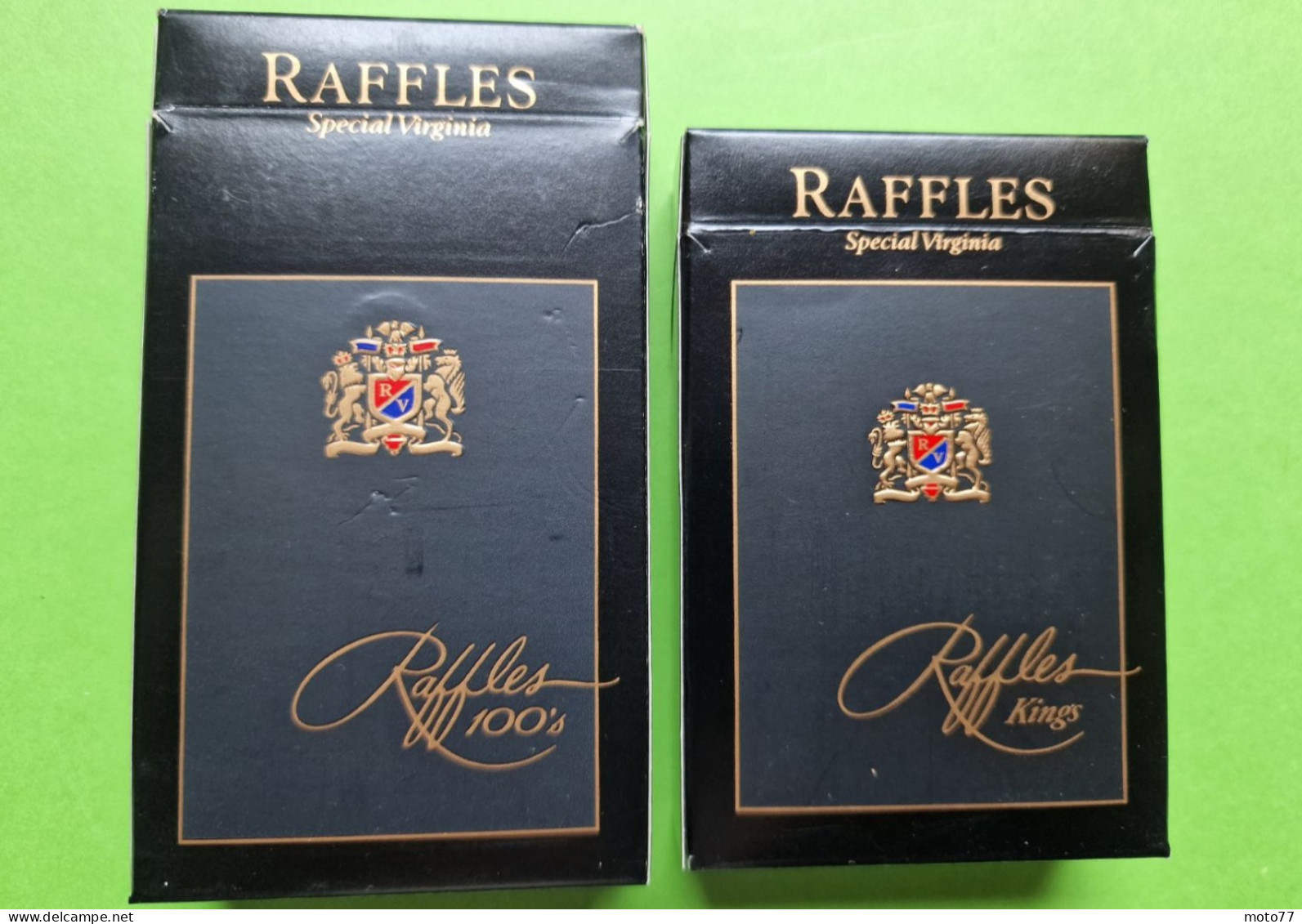 Lot 2 Anciens PAQUETS De CIGARETTES Vide - RAFFLES - Vers 1980 - Empty Cigarettes Boxes