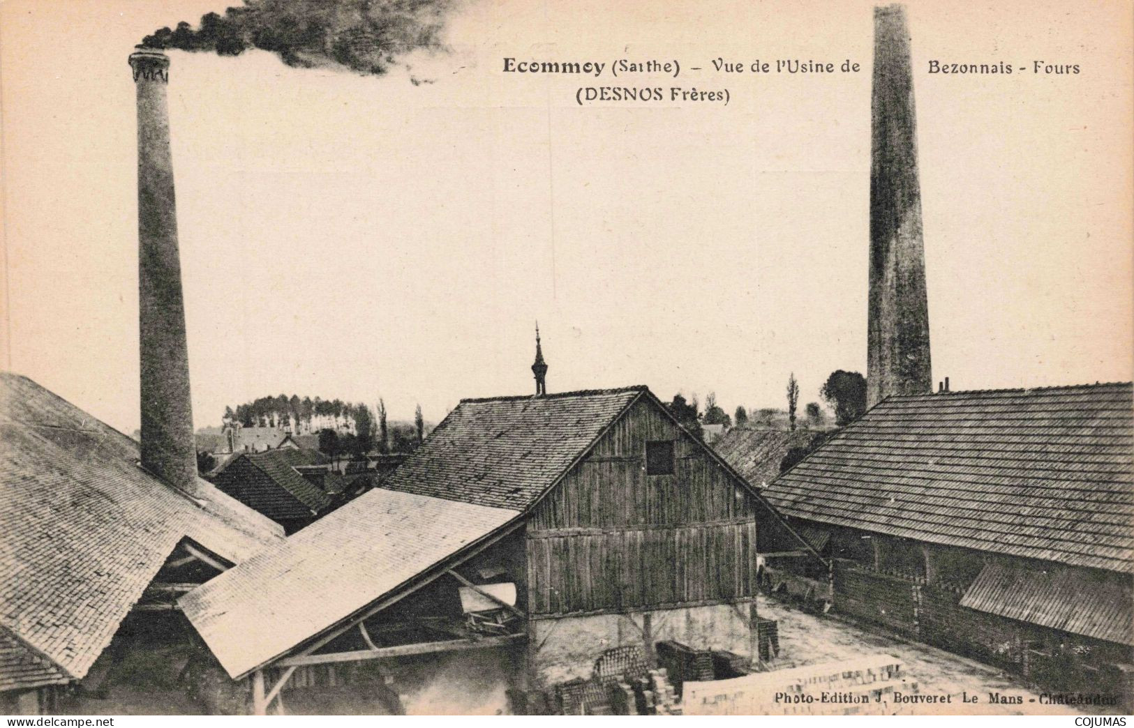 72 - ECOMMOY - S12147 - Vue De L'Usine De Bezonnais - Fours - Desnos Frères - L1 - Ecommoy