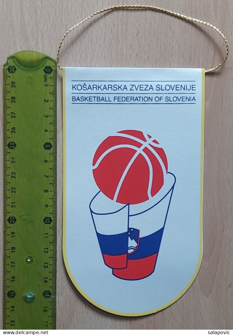 Basketball Federation Of Slovenia Košarkaška Zveza Savez Slovenija PENNANT, SPORTS FLAG ZS 2/12 - Apparel, Souvenirs & Other