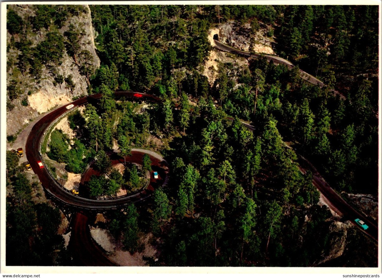 South Dakota Black Hills Aerial View Of Pig-Tail Bridges On Iron Mountain Road - Other & Unclassified