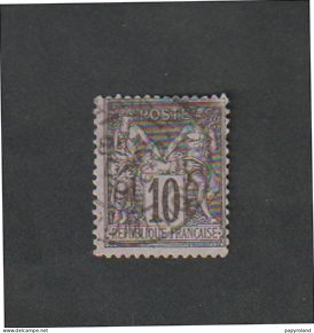 Timbres - N°103 - Type  Sage - 10c Noir S .lias   - 1898  -  Oblitéré - Other & Unclassified