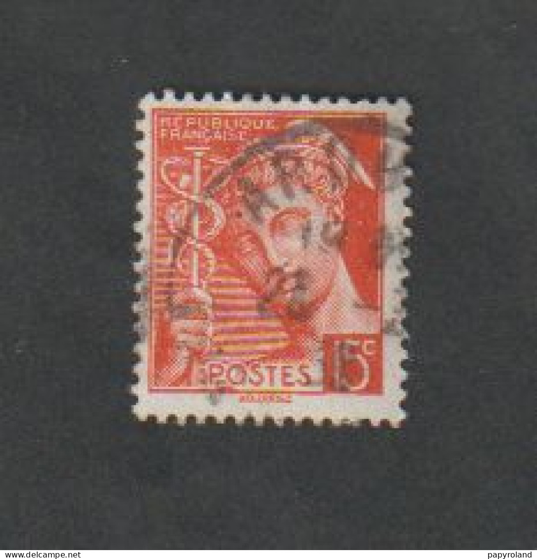 Timbres - N°409 - Type Mercure - 15 C Brun Orange   - 1938 41  -  Oblitéré - Autres & Non Classés