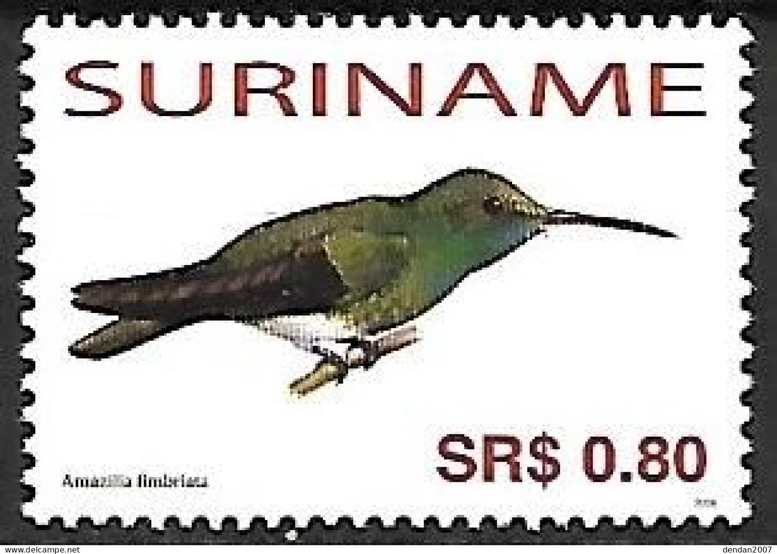 Suriname (Surinam) - MNH ** 2006 :   Glittering-throated Emerald  -  Chionomesa Fimbriata - Hummingbirds