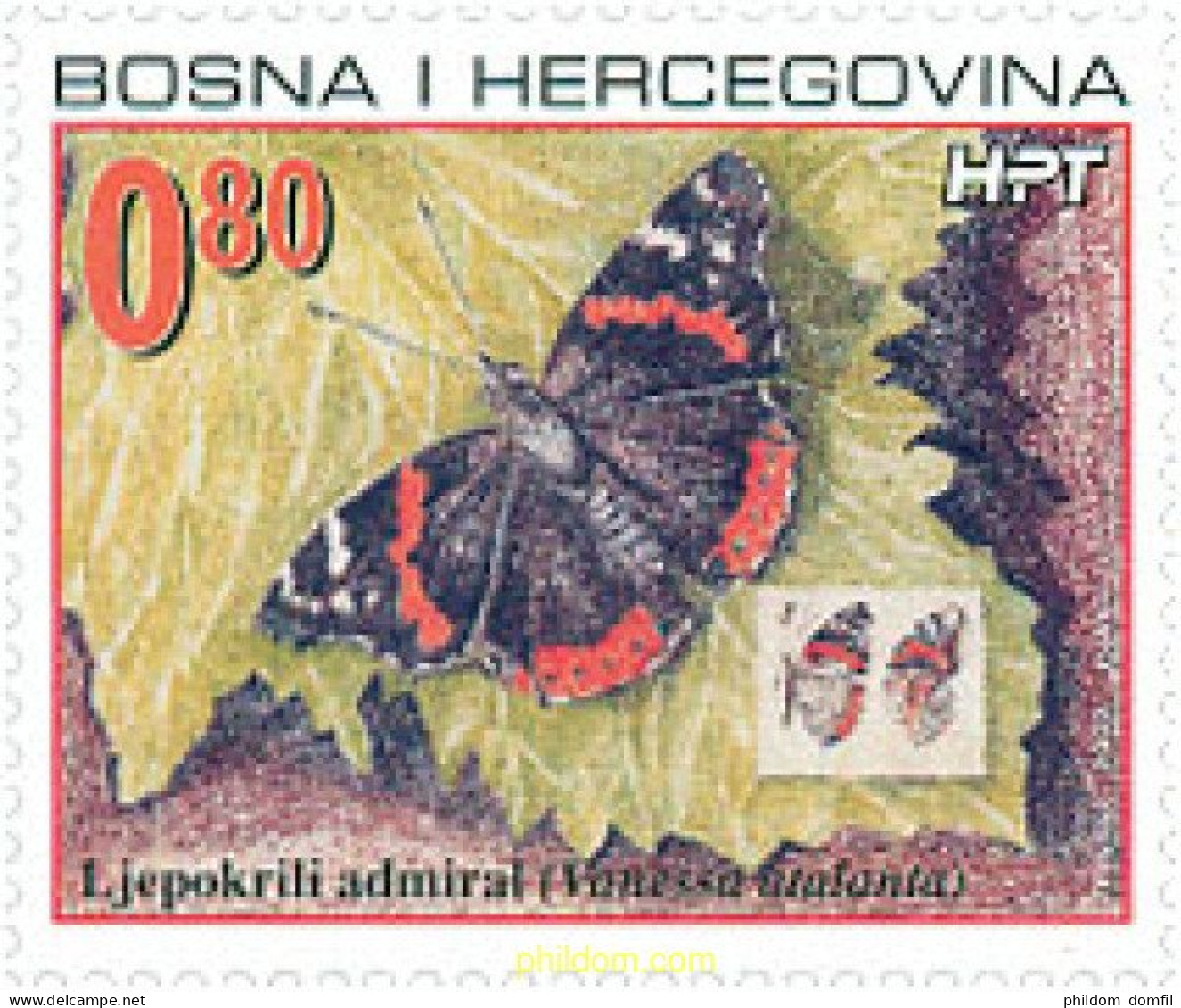 122801 MNH BOSNIA-HERZEGOVINA. Adm Croata 2002 MARIPOSAS - Arañas