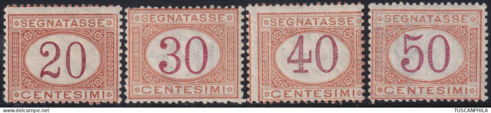 Segnatasse 4 Valori MLH* - Postage Due