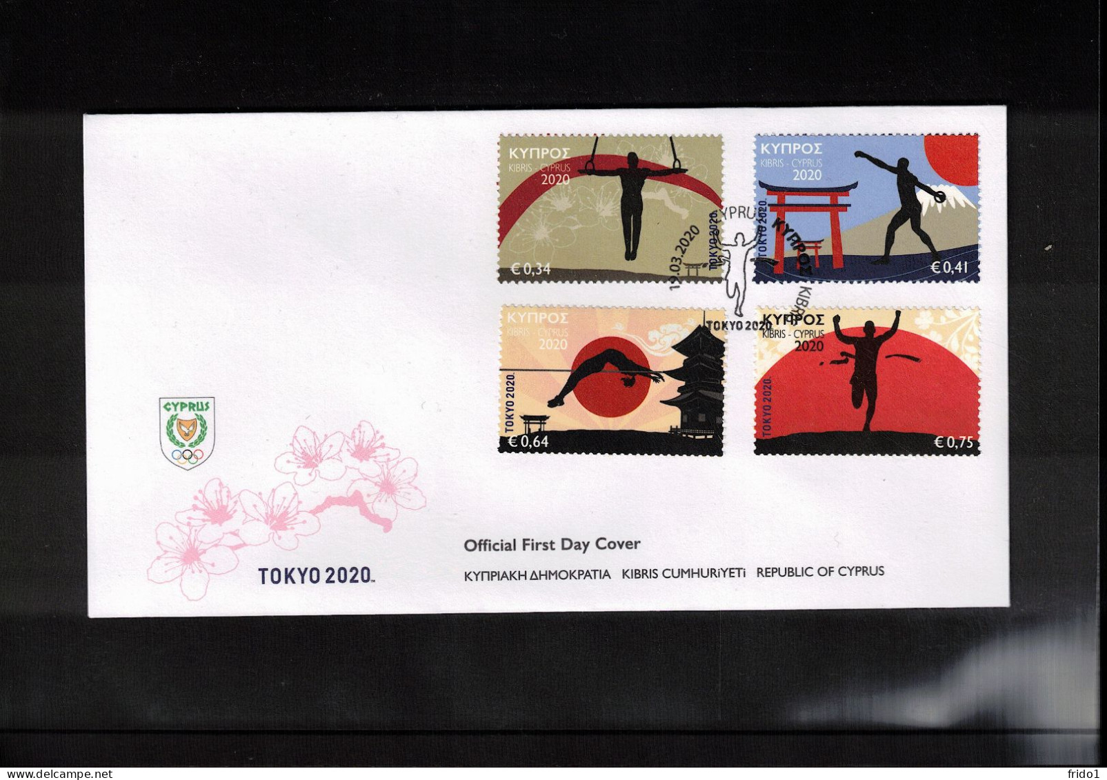 Cyprus 2020 Olympic Games Tokyo FDC - Eté 2020 : Tokyo