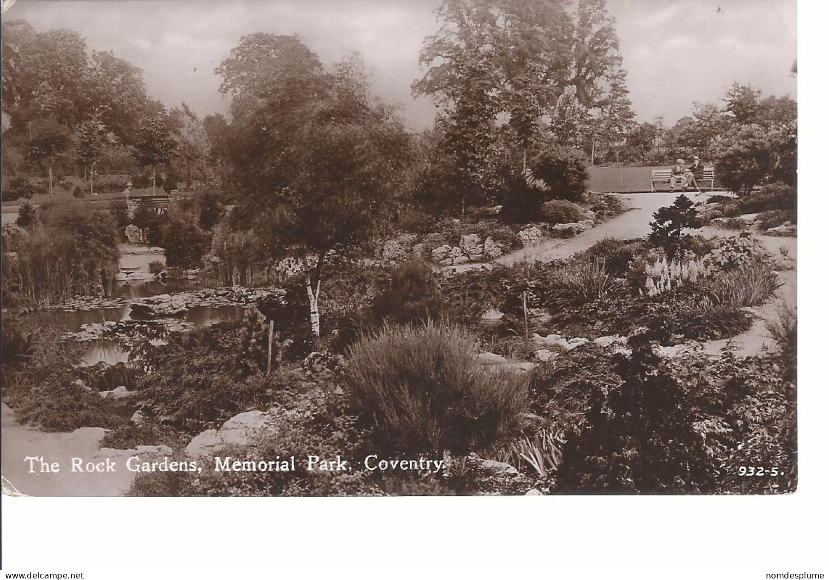 18260) England Coventry Memorial Park Real Photo RPPC Postmark Cancel  USA See Back - Coventry