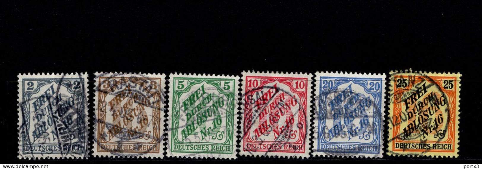 Deutsches Reich 009 - 014 Zähldienstmarken Gestempelt Used - Dienstzegels