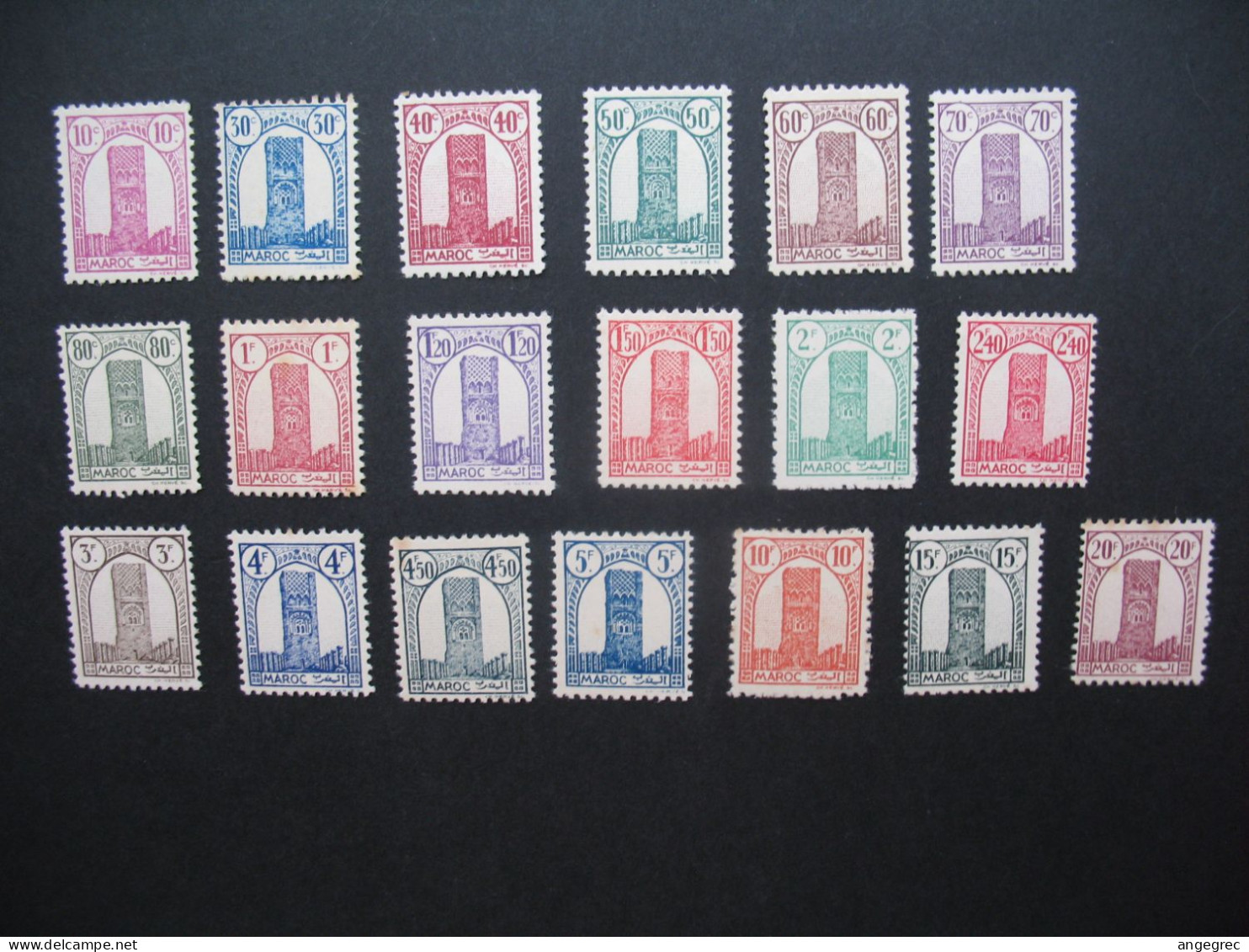 Maroc Stamps French Colonies  1943-1944  N° 204 à 222   Neuf **     Voir Rousseurs - Portomarken