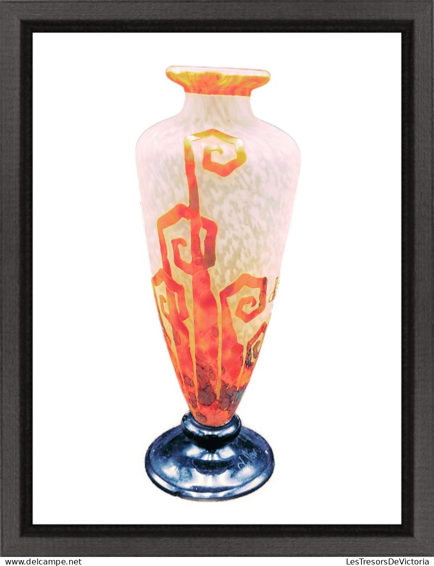 Superbe Vase Art Déco "Les Fougères" De Charles Schneider (1881-1953) #AffairesConclues - Vasen