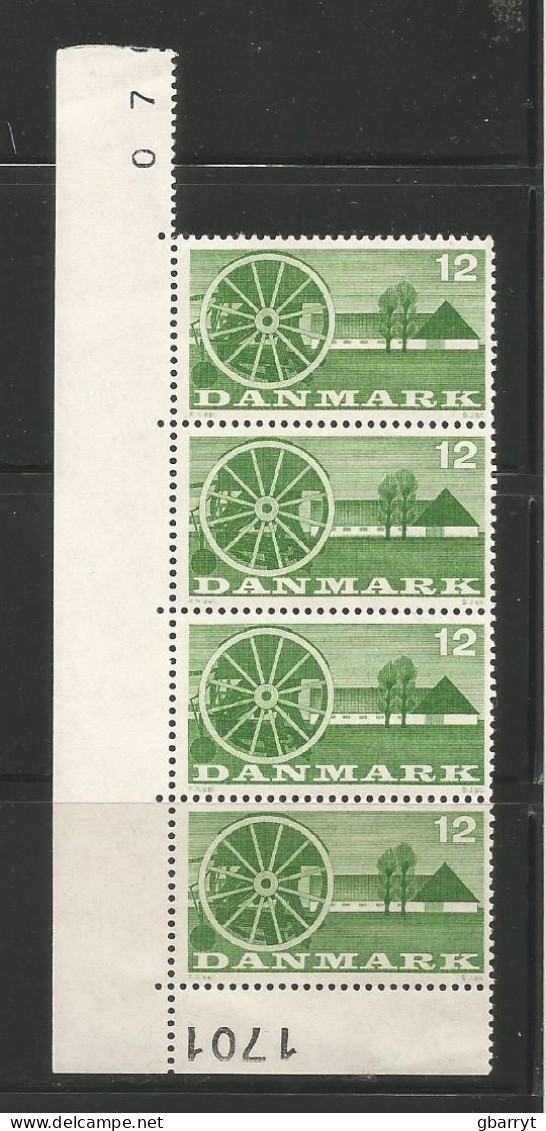 Denmark Scott # 371 MNH VF LL Vertical Strip Of 4...............................(DR2) - Ungebraucht