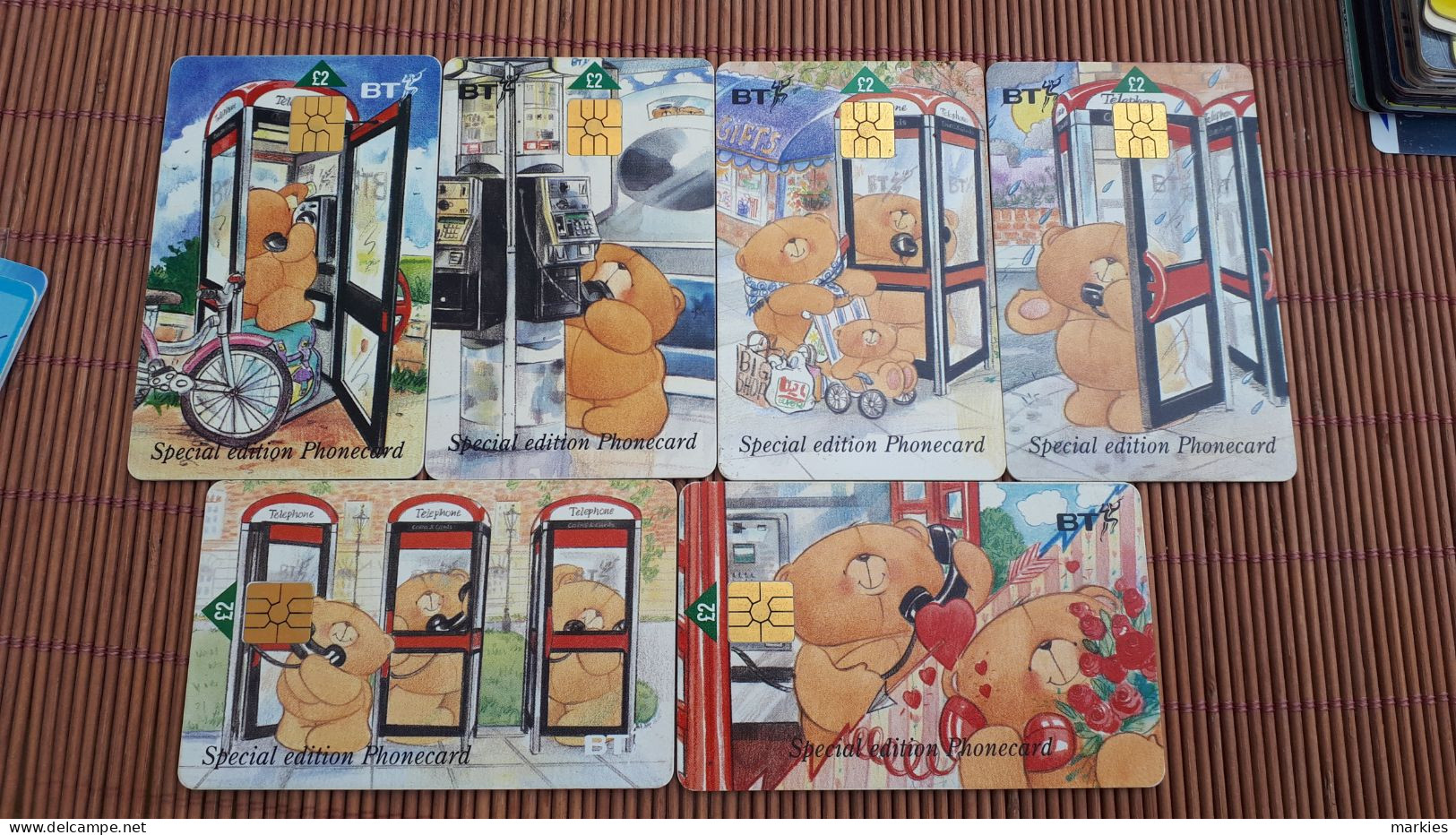 6 Phonecards Special Edirtion £ 2  Used Rare - BT Promozionali