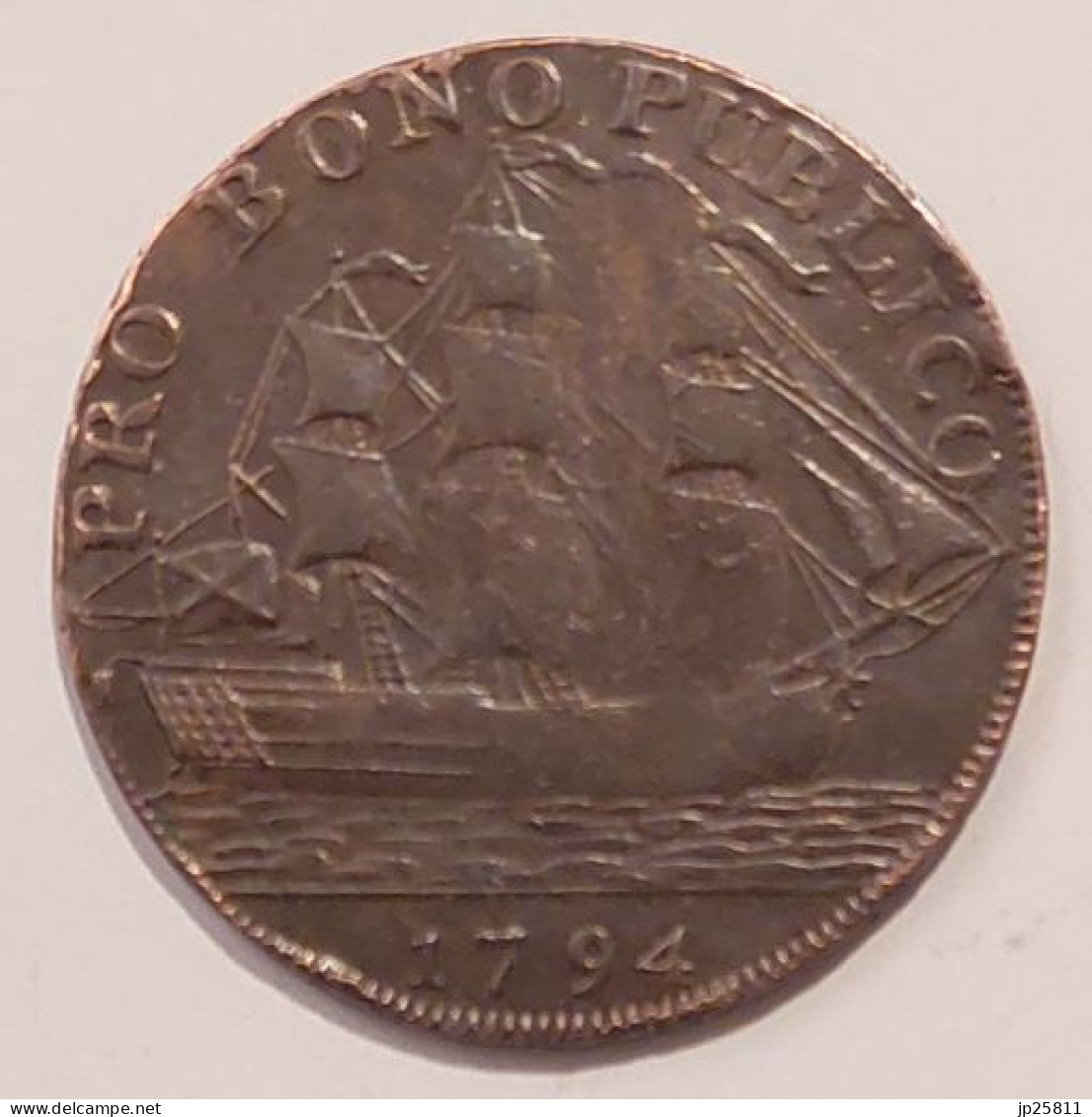 Half Penny 1794 Helmeted Bust PRO BONO PUBLICO - Altri & Non Classificati