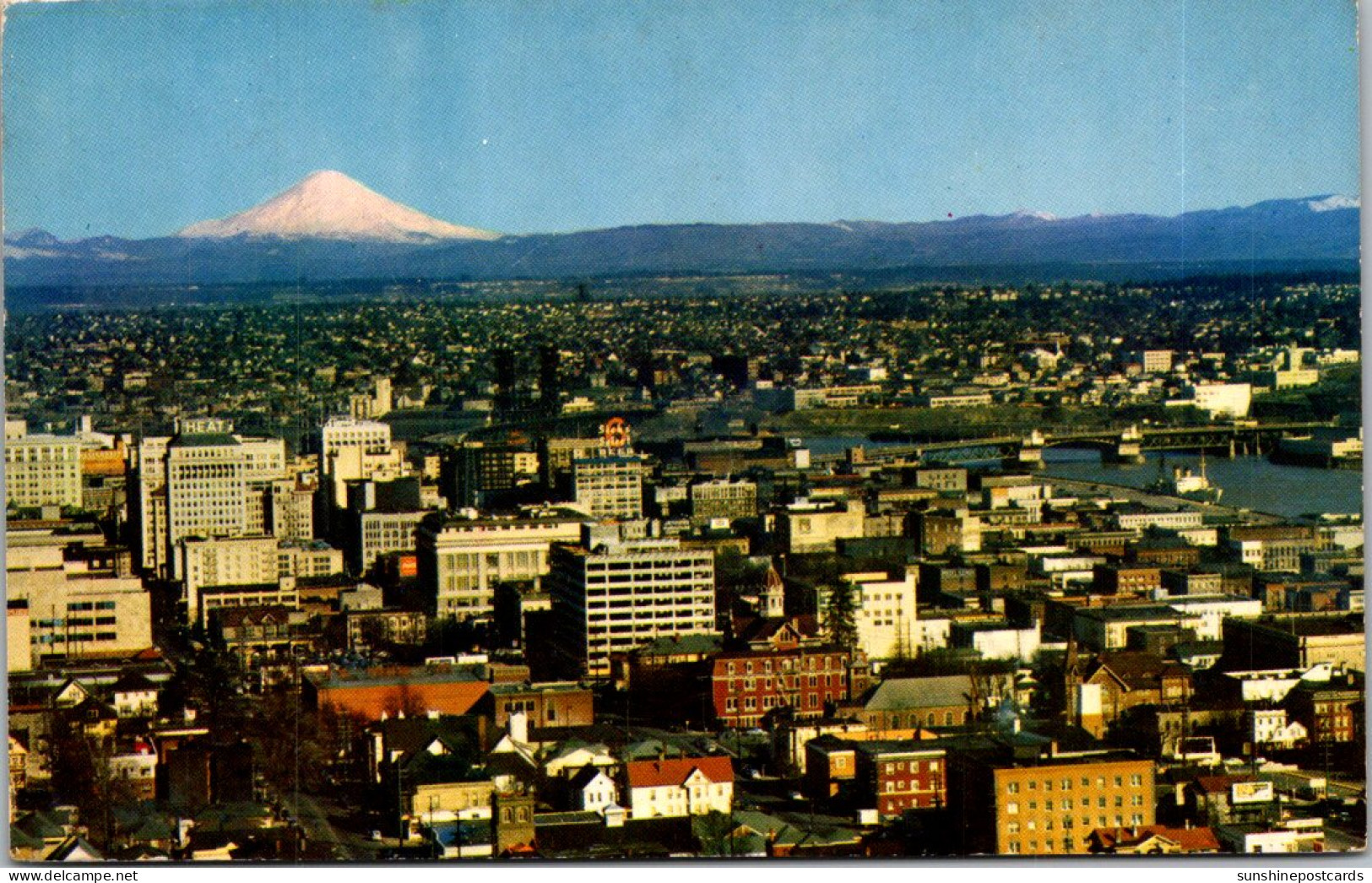 Oregon Portland Looking North Across The Willamette River 1960 - Portland