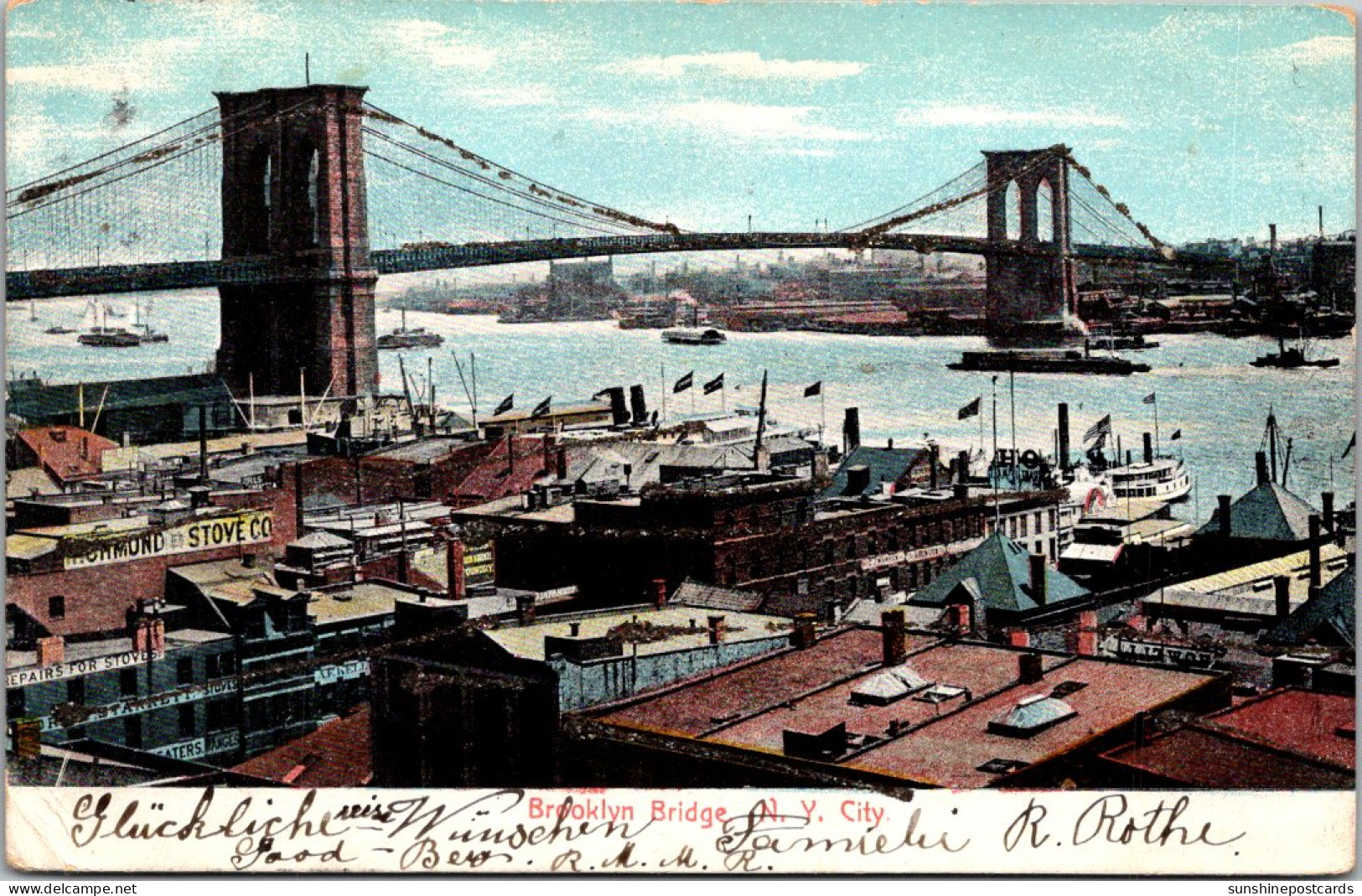 New York City The Brooklyn Bridge 1906 - Ponti E Gallerie
