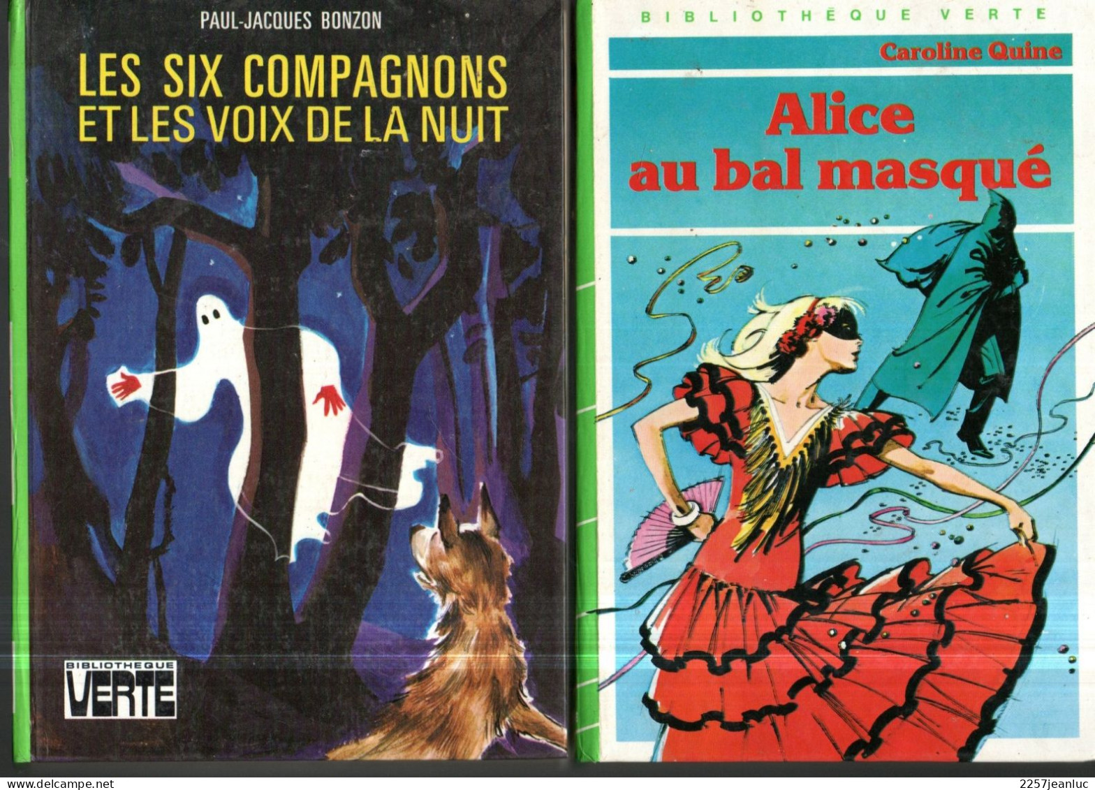 Lot 3 Livres * Le Secret De L'etalon Noir *Alice Au Bal Masqué & Les Six Compagnons Et Les Voix De La Nuit - Bibliotheque Verte