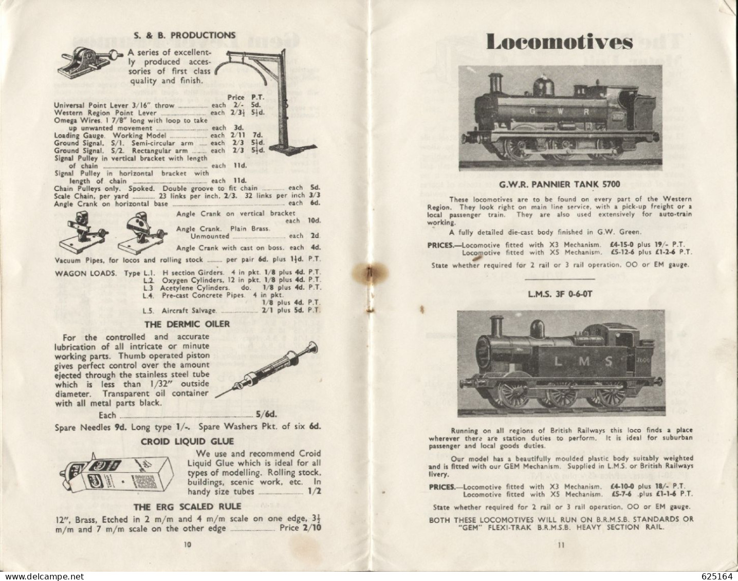 Catalogue GEM 1957 George E.Mellor RAILWAYS 00 & TT Gauge + Flexi-Trak - Anglais