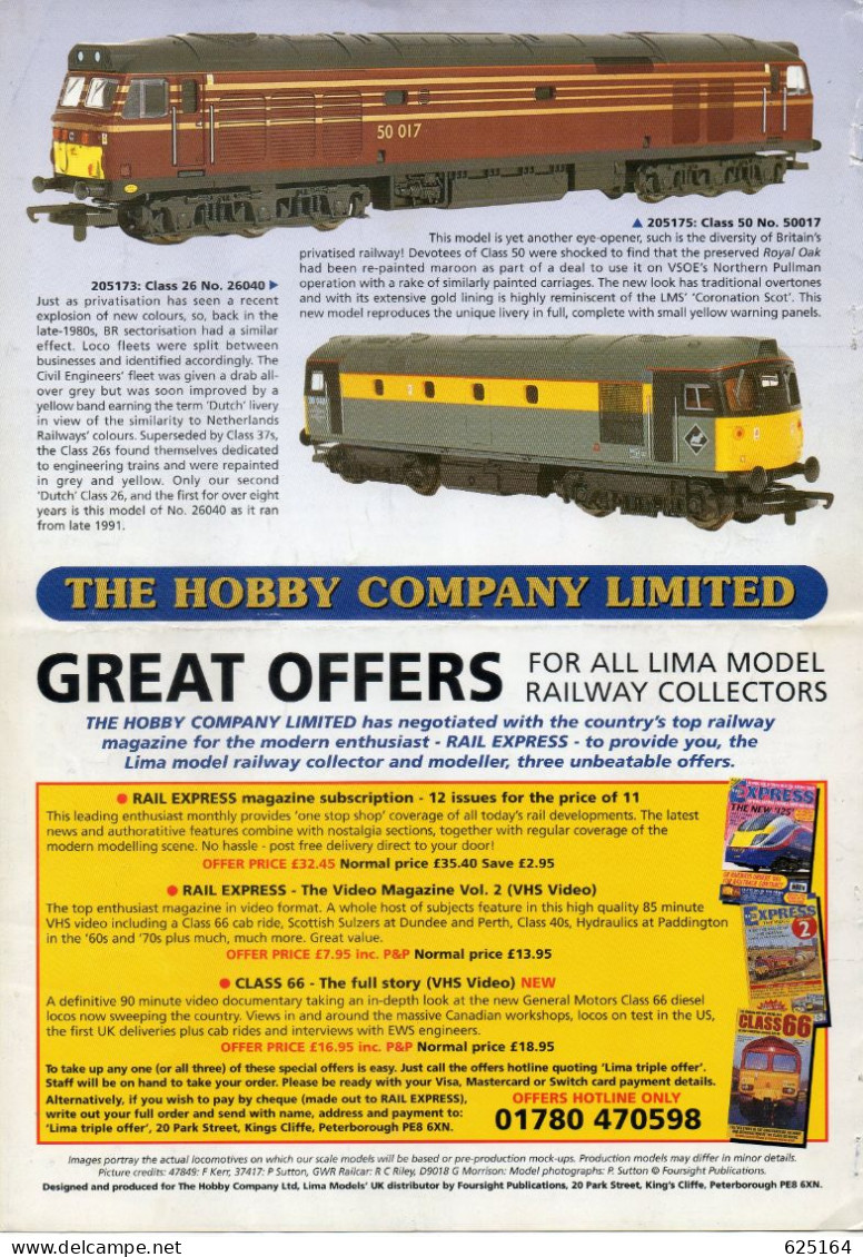Catalogue Lima 2000 OO Gauge Collection Summer Release From Hobby Company Ltd - Inglese