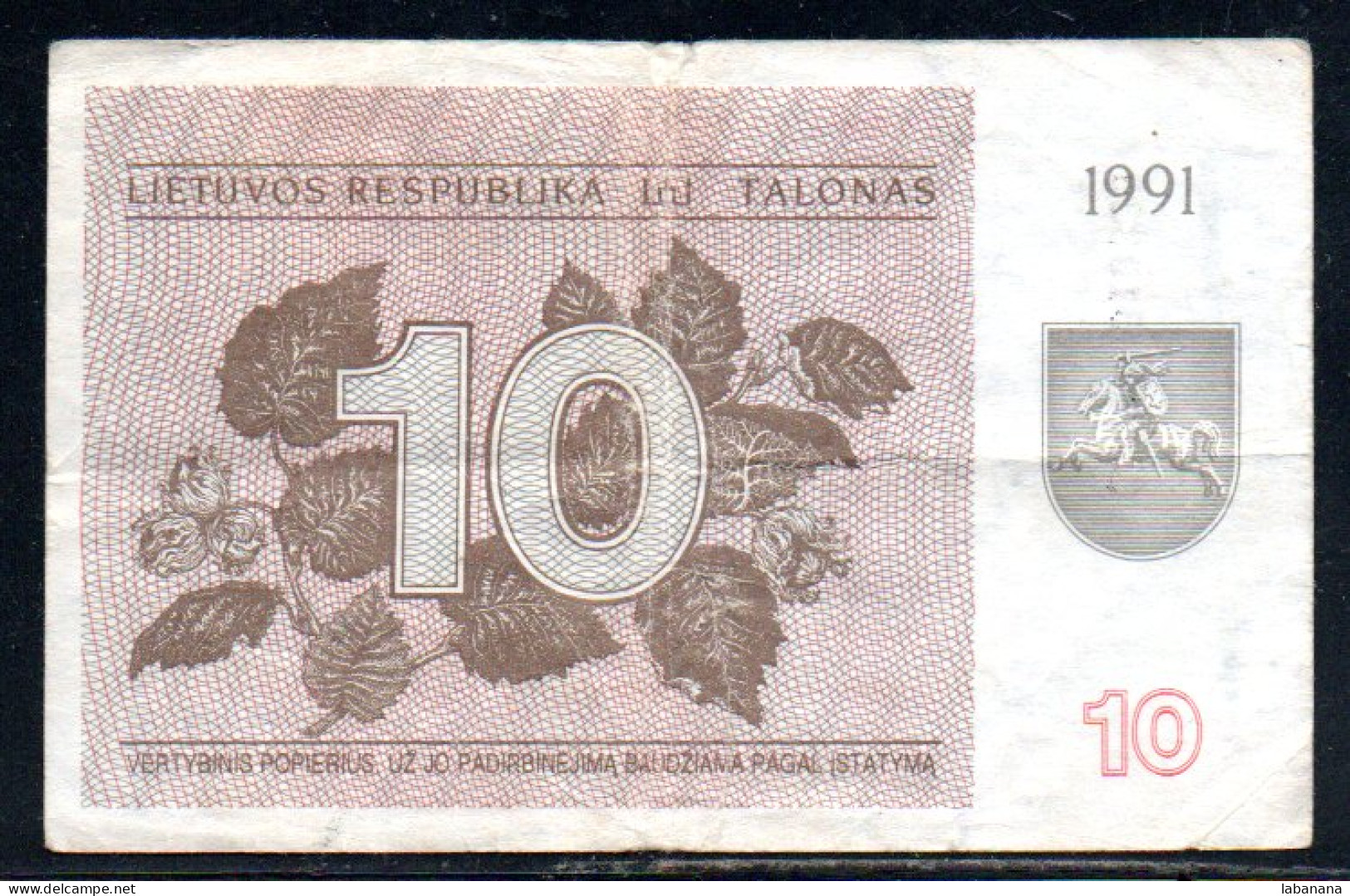 659-Lituanie 10 Talonas 1991 CJ513 - Lithuania