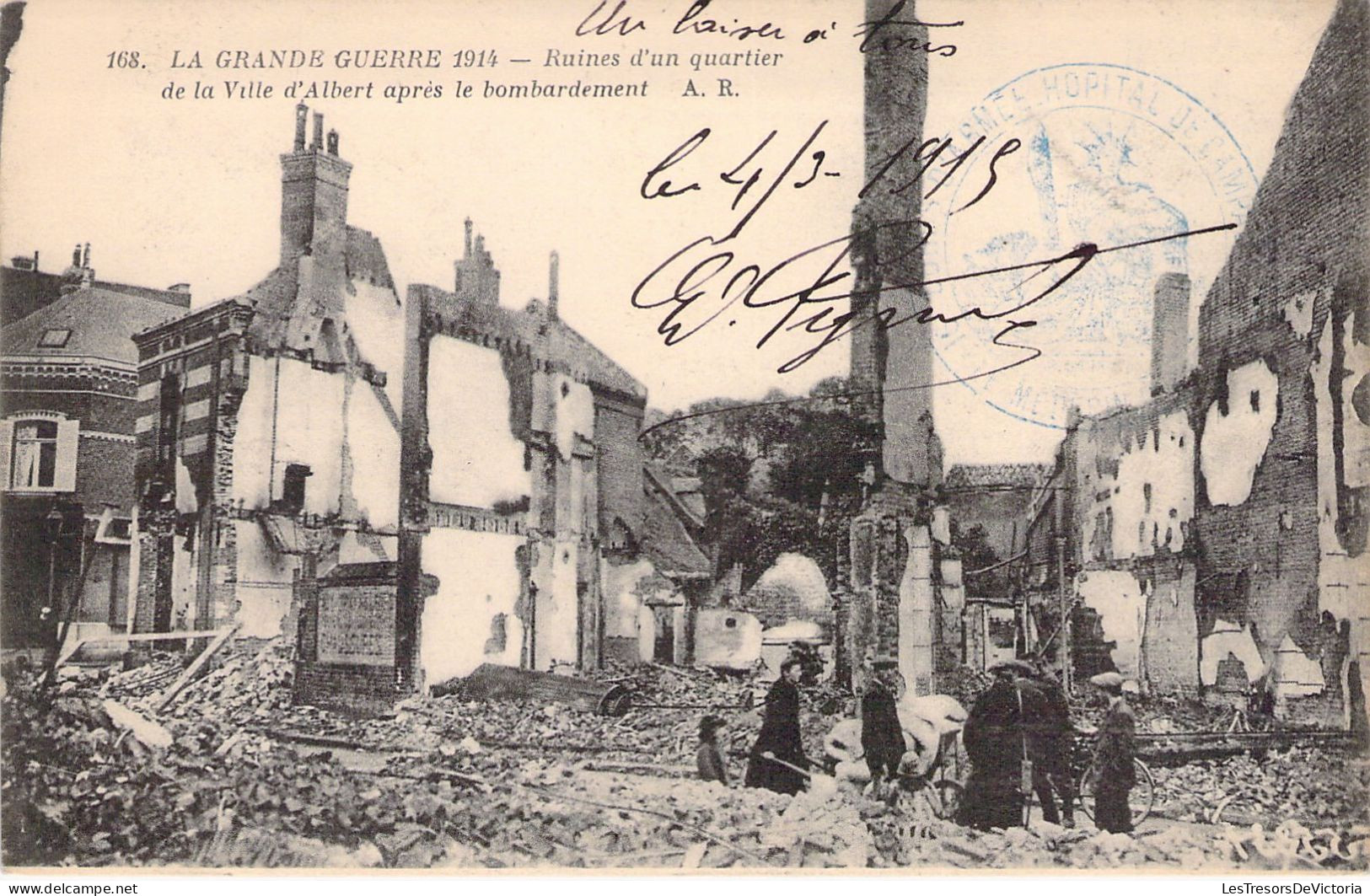 FRANCE - 80 - ALBERT - Ruines D'un Quartier De La Ville D'Albert Après Le Bombardement - Carte Postale Ancienne - Albert