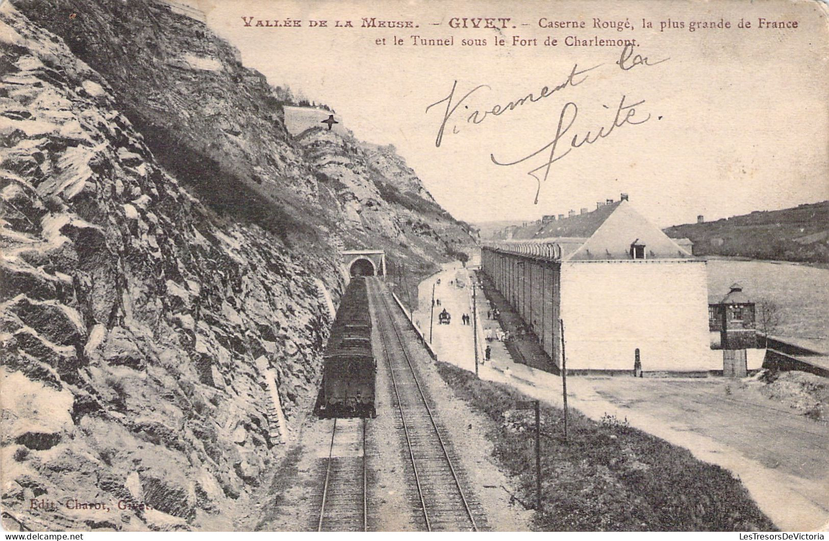 FRANCE - 08 - GIVET - Caserne Rougé La Plus Grande De France Et Le Tunnel - Edit Charot - Carte Postale Ancienne - Givet