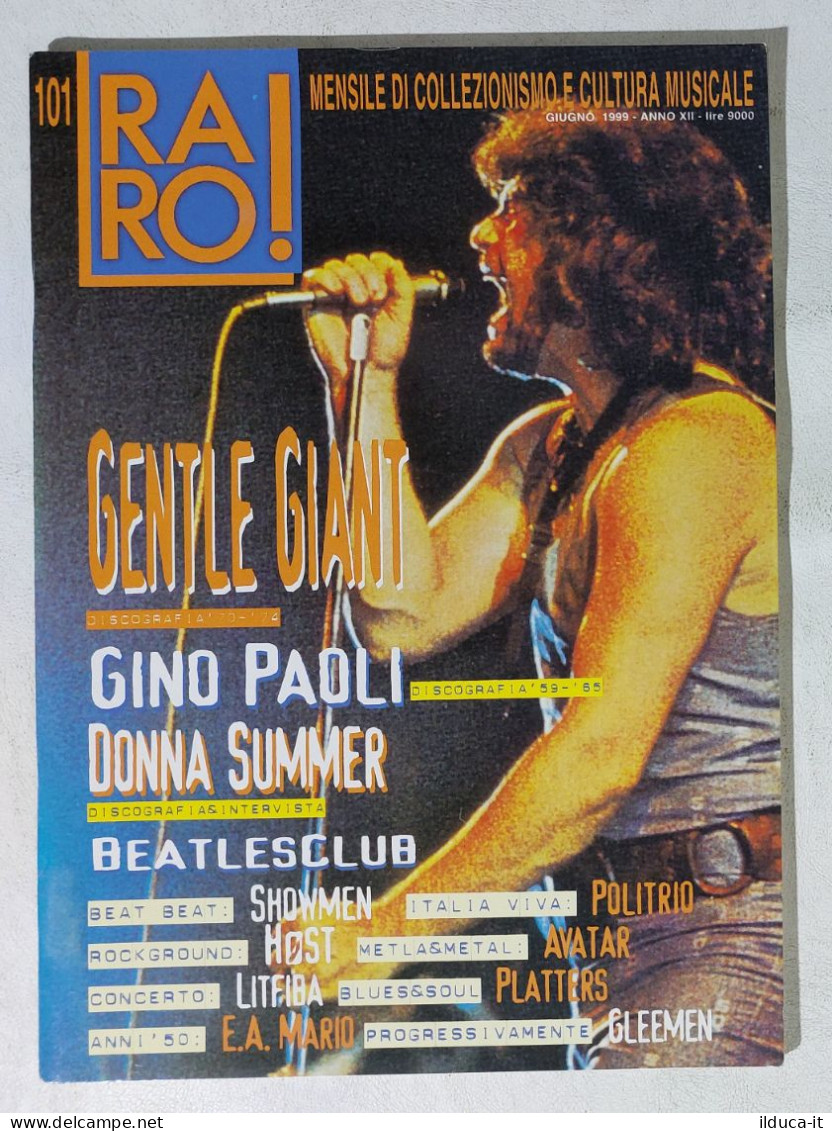 I113386 Rivista 1999 - RARO! N. 101 - Gentle Giant / Gino Paoli / Donna Summer - Musica