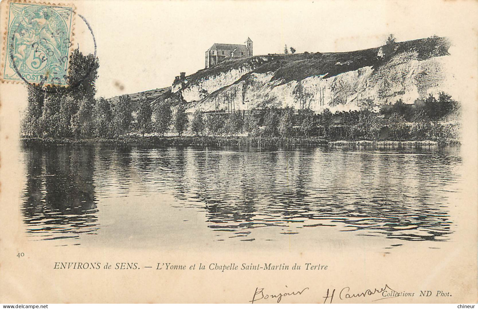 SAINT MARTIN DU TERTRE L'YONNE ET LA CHAPELLE CARTE PRECURSEUR - Saint Martin Du Tertre