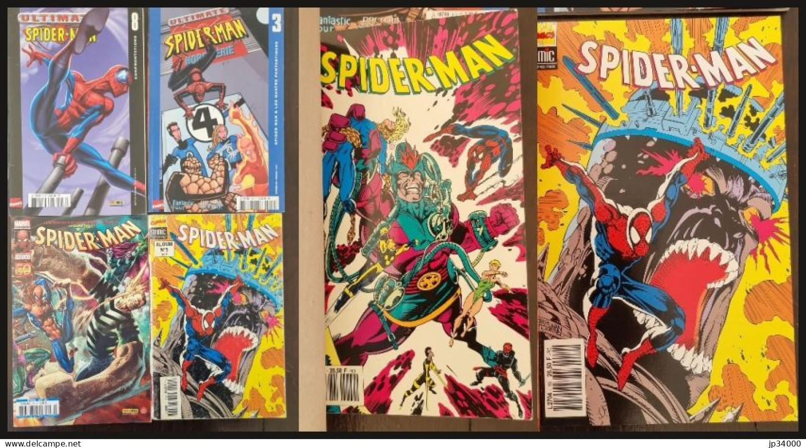 SPIDER-MAN lot de 5 bd toutes différentes (voir description)Comics Marvel, semic