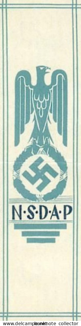 Deutschland, Germany - " Dem Deutschen Volke ", 1 X GELDLOTTERIE, FOTO & DOKUMENT Der NSDAP, 1933 ! - Other & Unclassified