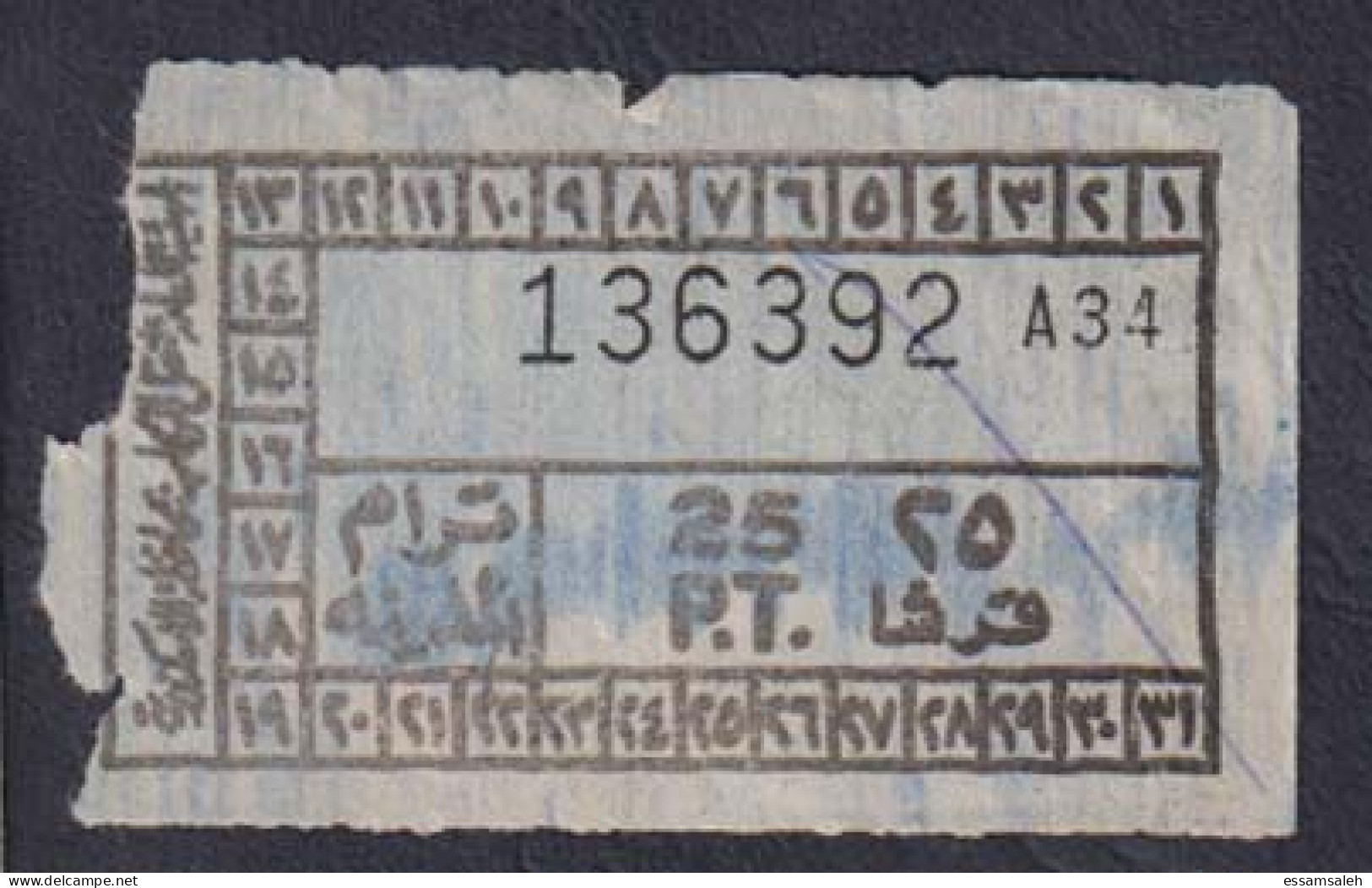 EGD56024 Egypt / Tram Ticket – “Tram City” Alexandria - Wereld