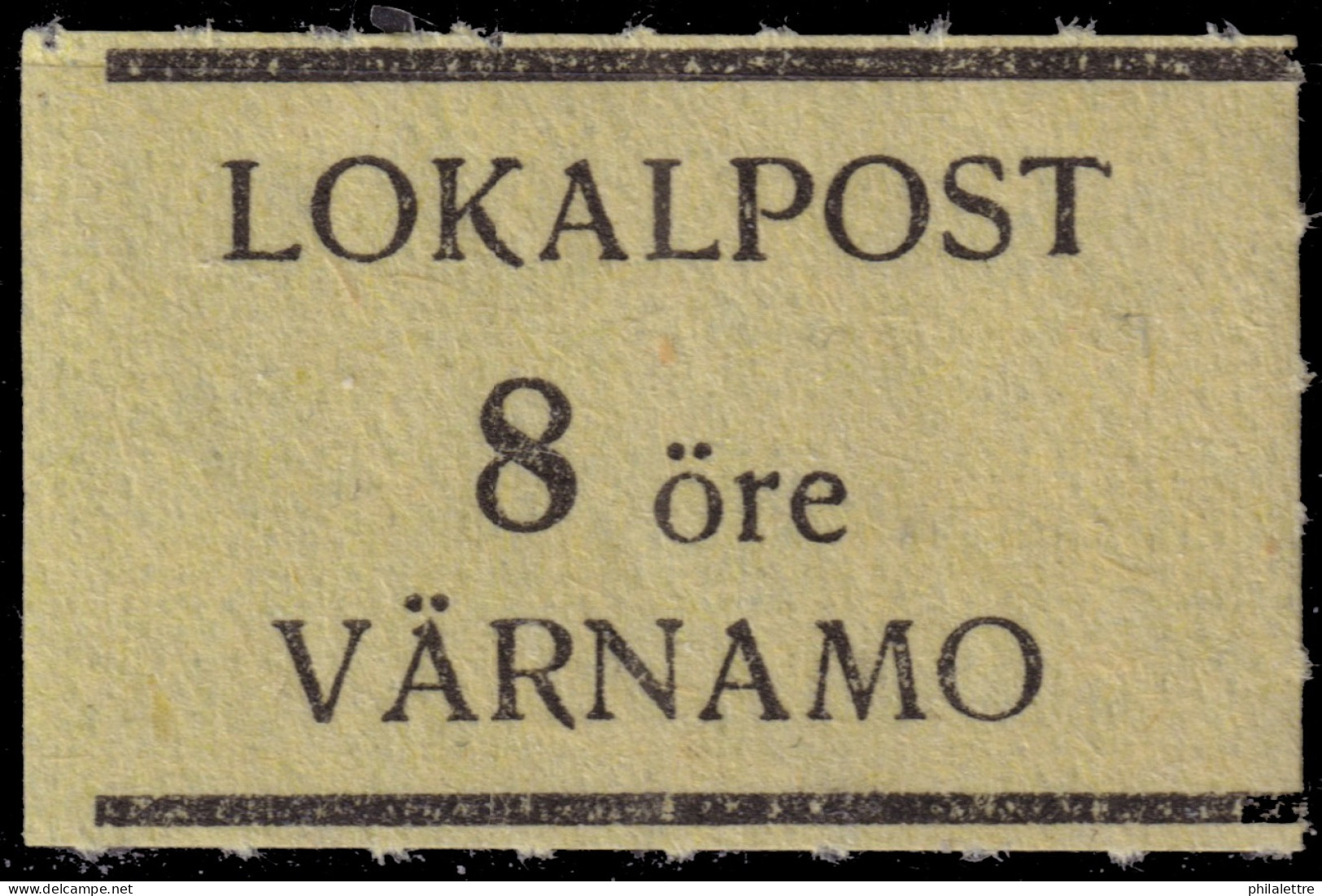 SUÈDE / SWEDEN - Local Post VÄRNAMO 8öre Yellow - Mint* - Local Post Stamps