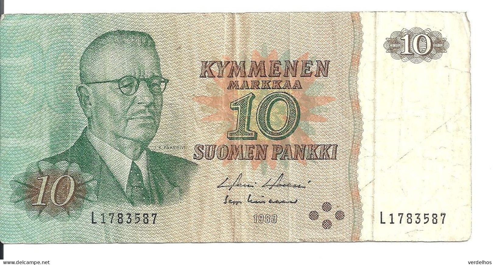 FINLANDE 10 MARKKAA 1980 VF P 111 - Finnland