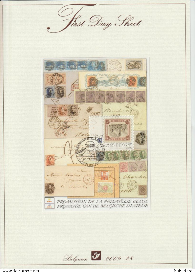 Belgium First Day Sheet 2009-28 Mi Bl 147 A Masterpiece Of Belgian Philately: Termonde Reversed - Cartas & Documentos