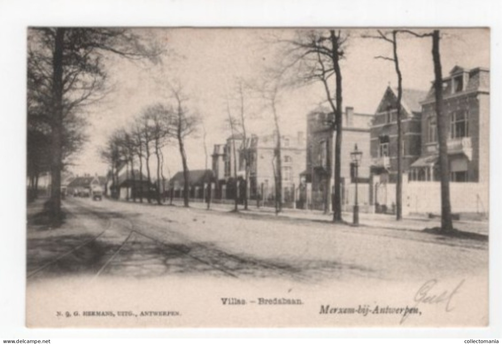 3 Oude Postkaarten Merxem MerksemBredabaan Villas Uitg. Hermans Hulde Aan De Blekken Lindestr  Franciscusplein  1913 - Meerhout