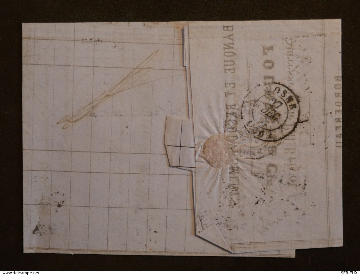 AV 19 FRANCE BELLE LETTRE 26 DEC  1861 CLAMECY A COSNE   +NAPOLEON  40C  ++ AFF. INTERESSANT+ + - 1853-1860 Napoleon III