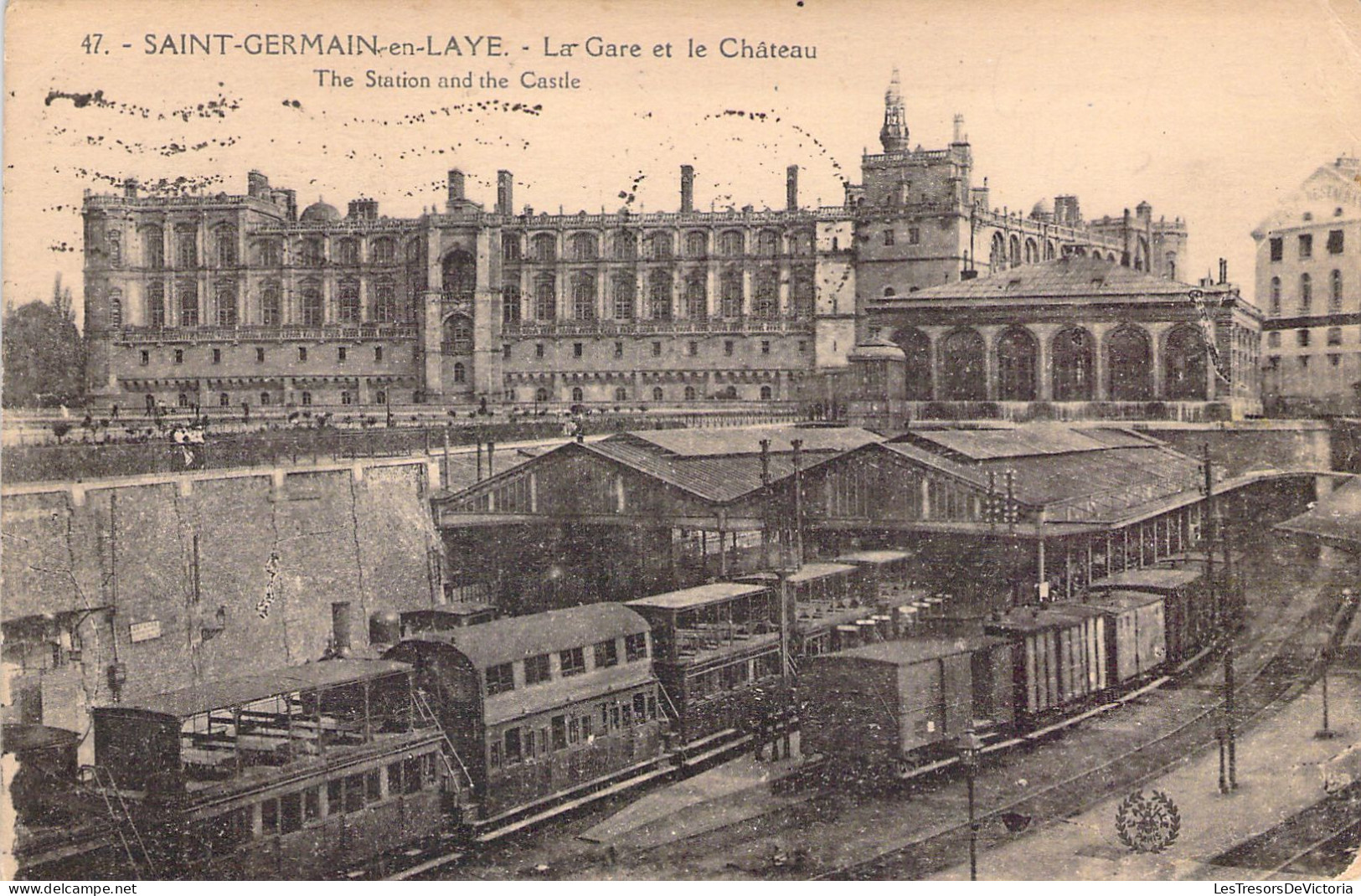 FRANCE - 78 - SAINT GERMAIN EN LAYE - La Gare Et Le Château - Carte Postale Ancienne - St. Germain En Laye