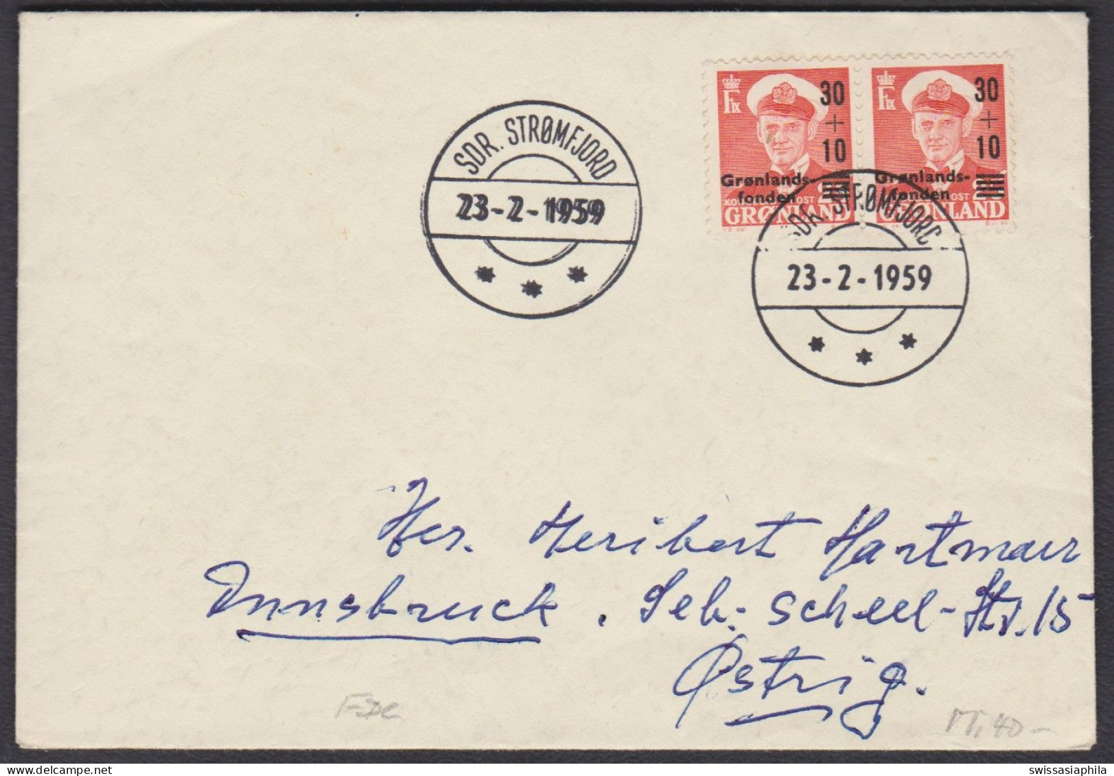 GROENLAND 1959 FDC FONDEN - Storia Postale