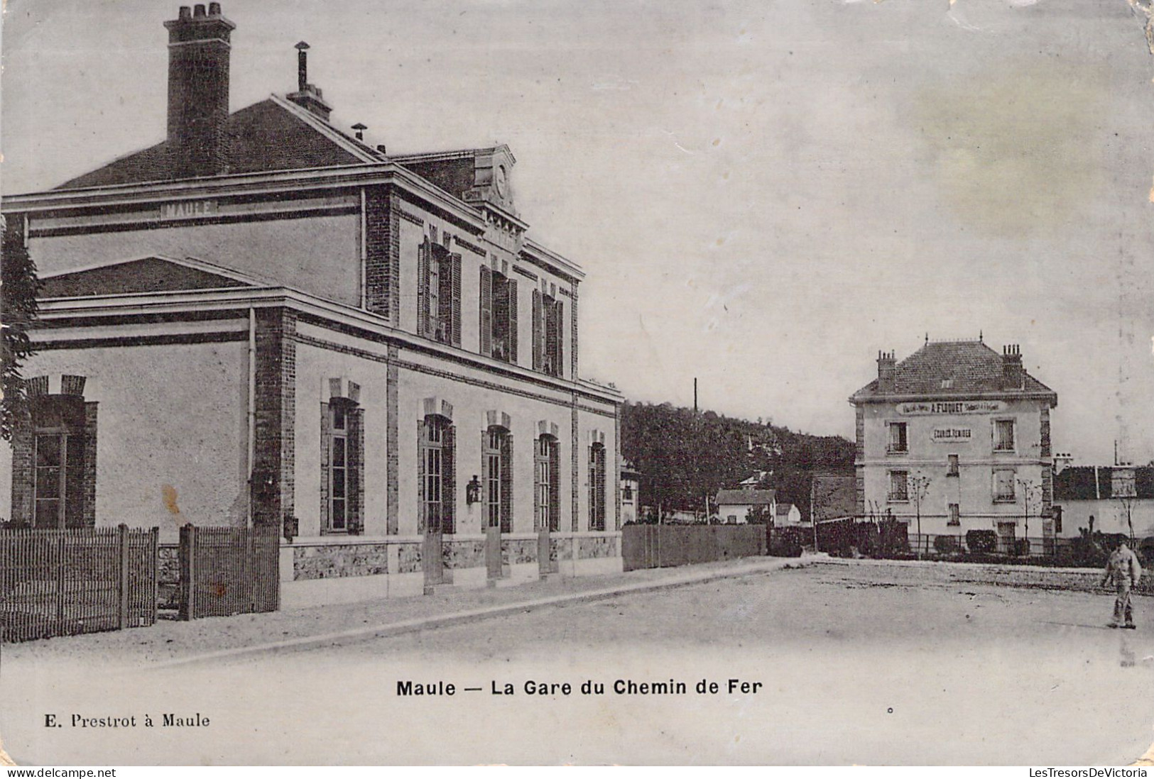 FRANCE - 78 - MAULE - La Gare Du Chemin De Fer - Edit E Prestrot - Carte Postale Ancienne - Maule