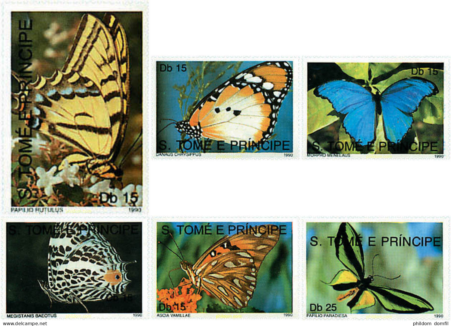 95059 MNH SANTO TOME Y PRINCIPE 1990 MARIPOSAS - Araignées