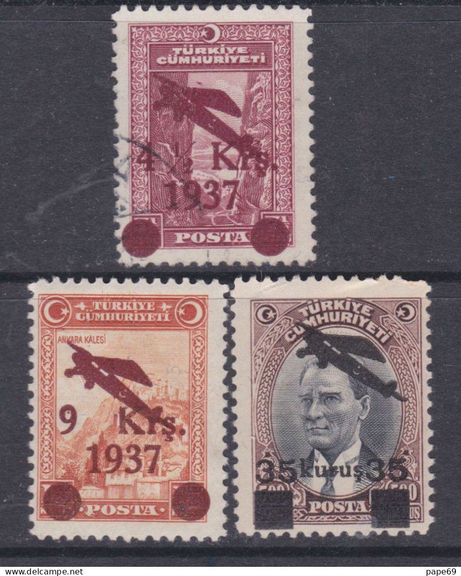 Turquie P. A. N° 6 O + 7 / 8 X Les 3 Valeurs Trace De Charnière Ou Oblitérés Sinon TB - Luftpost