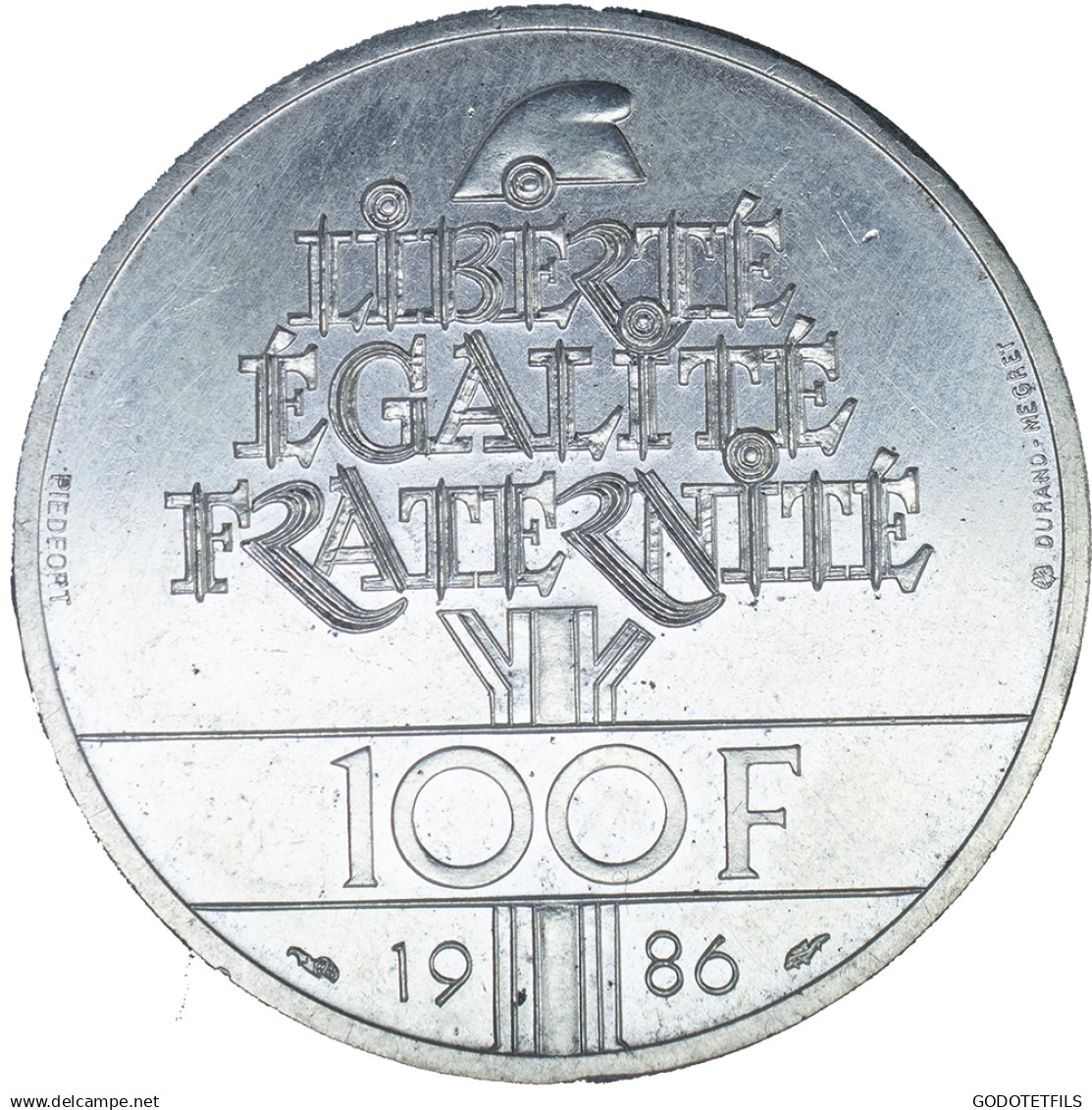 Piéfort - 100 Francs Statue De La Liberté 1986 - Essays & Proofs