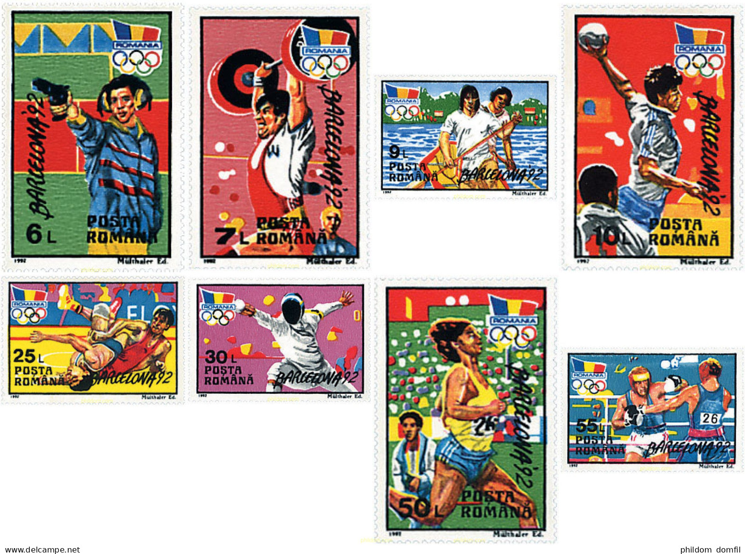 62378 MNH RUMANIA 1992 25 JUEGOS OLIMPICOS VERANO BARCELONA 1992 - Worstelen