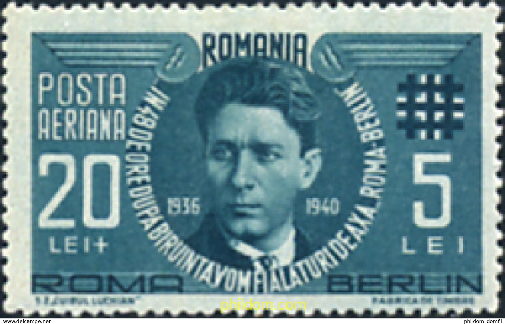 166440 MNH RUMANIA 1940 LA IMAGEN DE CODREANU - Autres & Non Classés