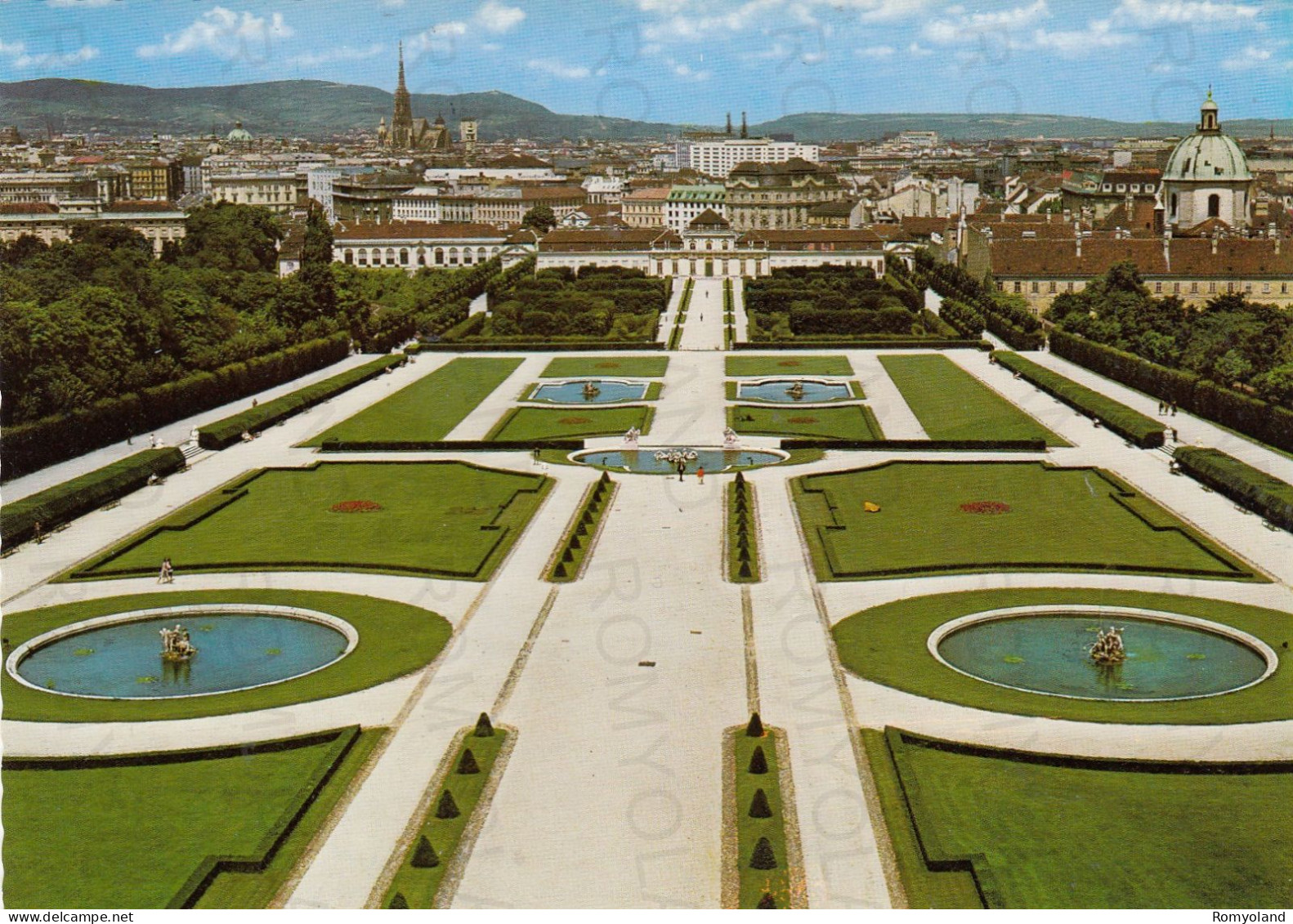 CARTOLINA  VIENNA,AUSTRIA-BLICK VOM OBEREN BELVEDERE-NON VIAGGIATA - Belvedère