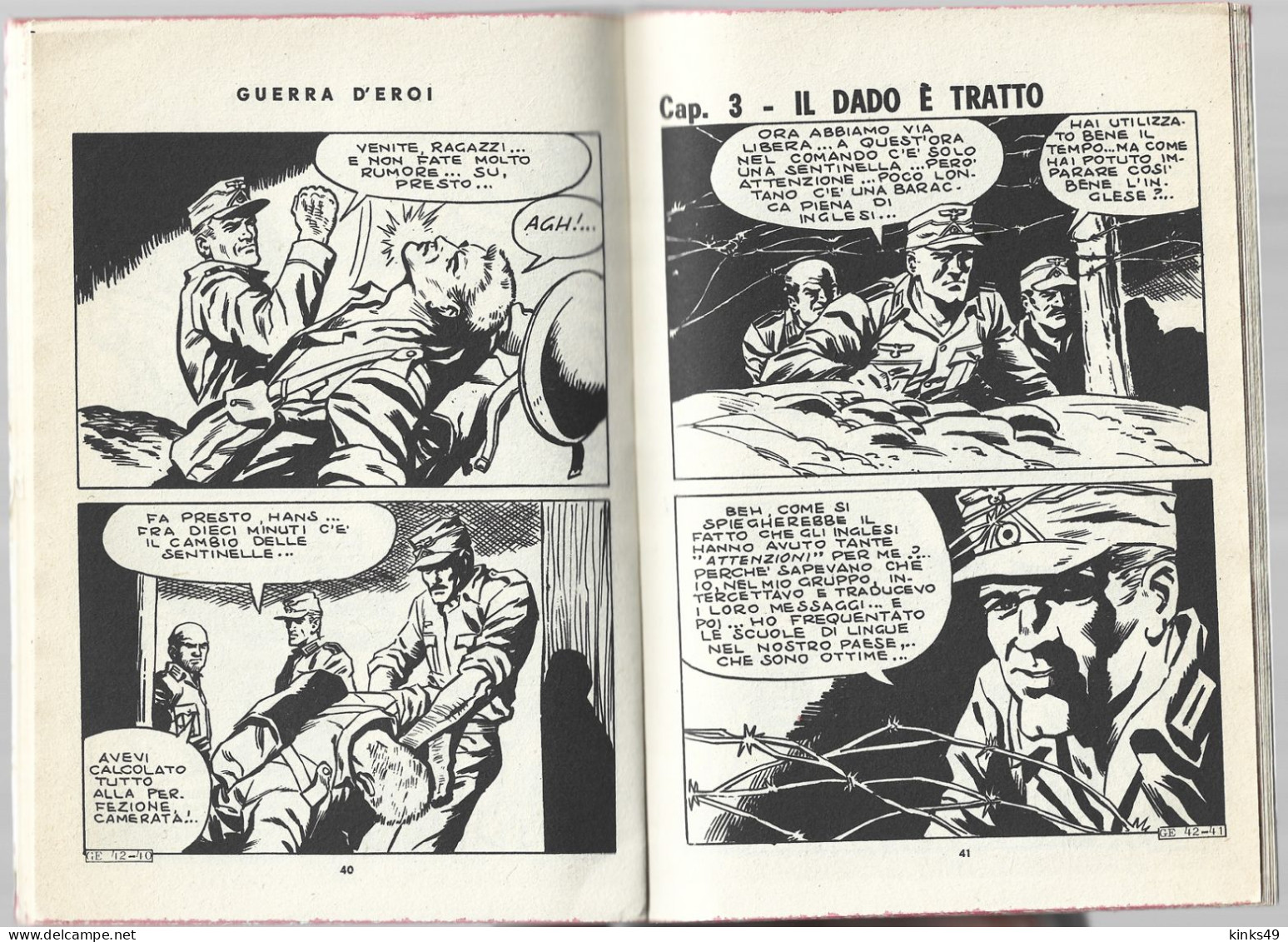 B016> GUERRA D'EROI = N° 42 Del 11 MARZO 1966 - Casa Editrice EDITORIALE CORNO - Premières éditions