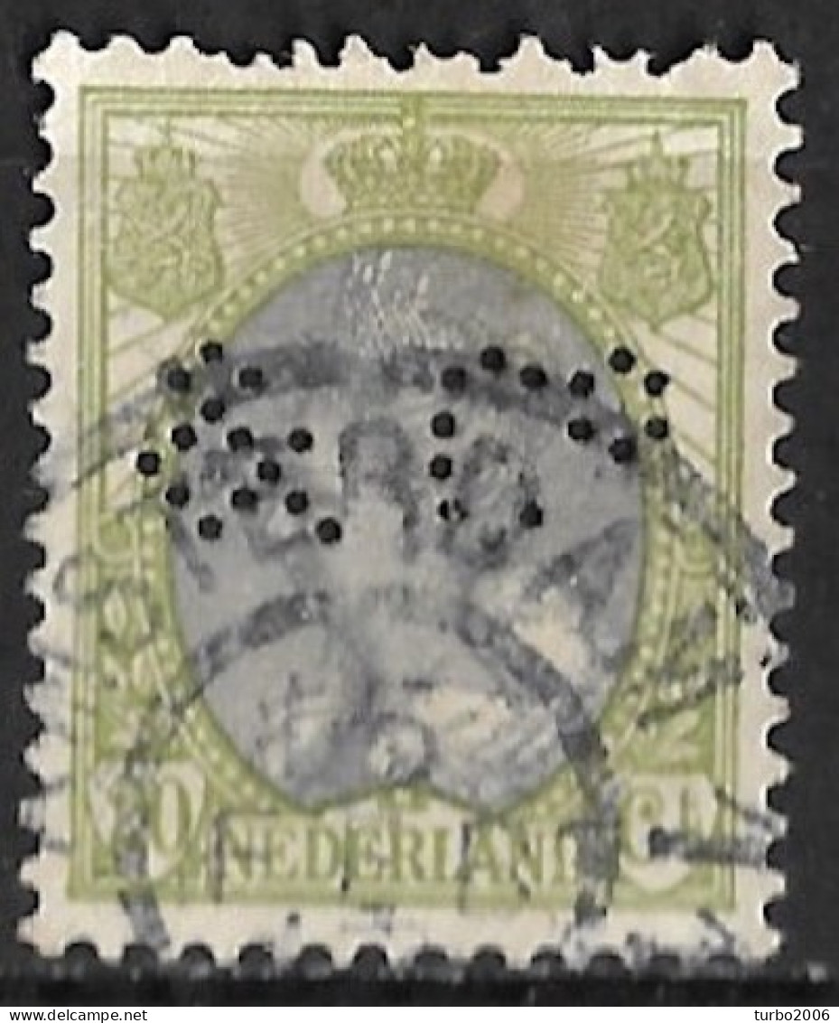 Perfin L.R. & Co  In 1899 Koningin Wilhelmina 20 Cent Grijs / Groen NVPH 69 - Perfins