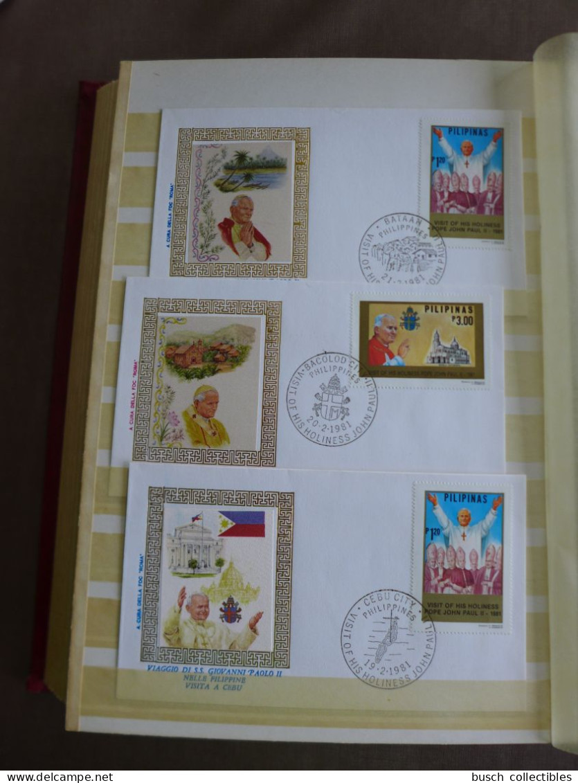 Beautiful collection of World Stamps S/S FDC Maximum cards Covers about Pope John Paul II Pape Jean Papst Johannes