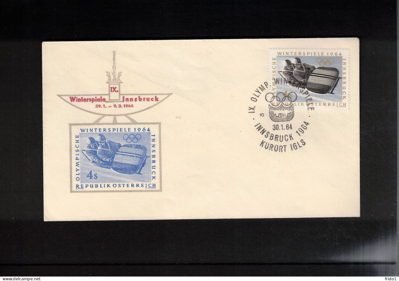 Austria / Oesterreich 1964 Olympic Games Innsbruck - Kurort Igls Postmark Interesting Cover - Winter 1964: Innsbruck